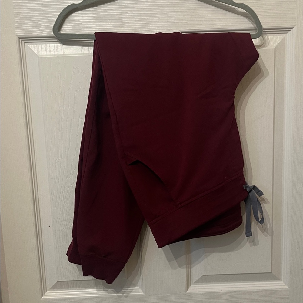 Figs Burgundy Zamora Jogger Scrub Pants